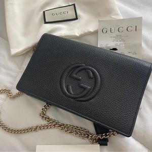 Gucci Soho Leather Wallet On Chain